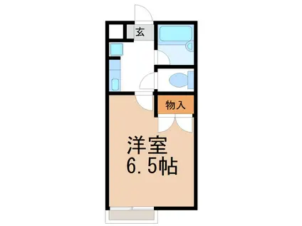 小豆坂シャンテ(1K/1階)の間取り写真