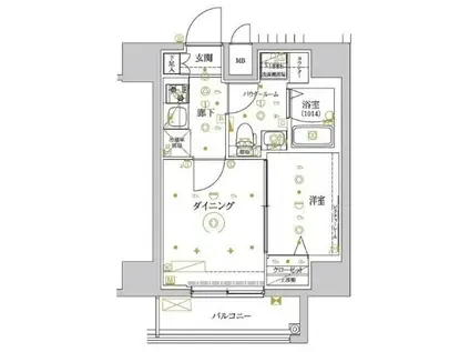 RELUXIA王子(2K/5階)の間取り写真