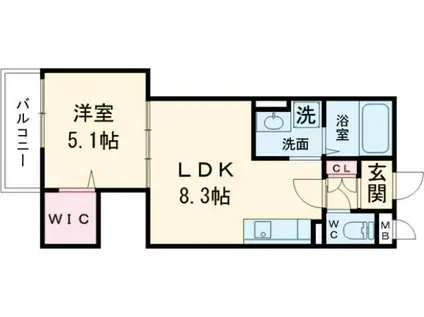 フォレストクリエオーレ上島弐番館(1LDK/3階)の間取り写真