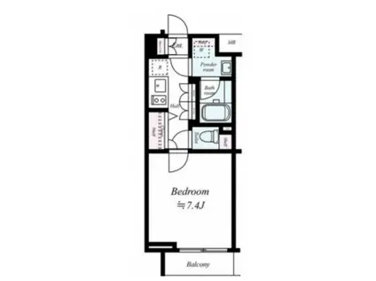 プレール・ドゥーク桜台(1K/2階)の間取り写真