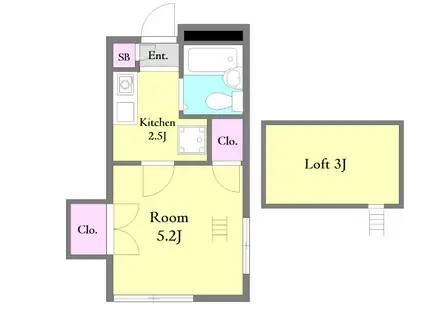 ルーチェ(1K/1階)の間取り写真