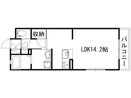 ANFANG三方原II(ワンルーム/2階)の間取り写真