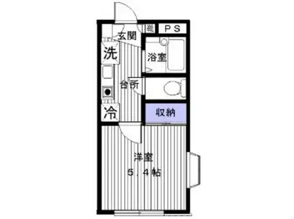 セリエ・シャルマン(1K/1階)の間取り写真