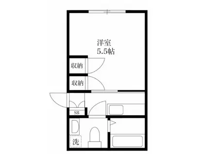 ルーム328松ケ谷(1K/3階)の間取り写真