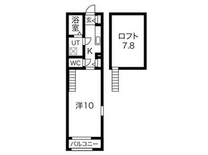 IN STYLE SHIBATA(1K/1階)の間取り写真