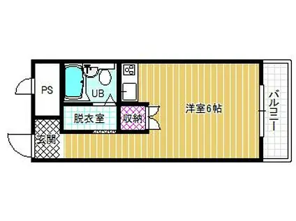 グレープ本町(ワンルーム/3階)の間取り写真