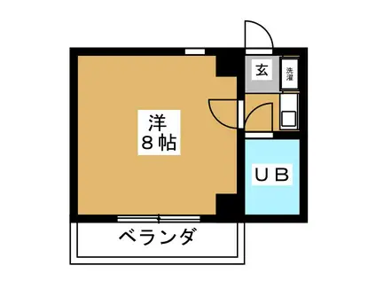 マンションパリジェンヌ(1K/3階)の間取り写真