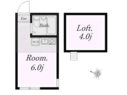 ユナイト衣笠モニカベルッチ(ワンルーム/1階)の間取り写真