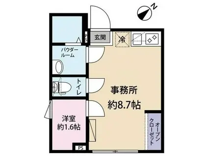 CION OHANAJAYA(ワンルーム/1階)の間取り写真