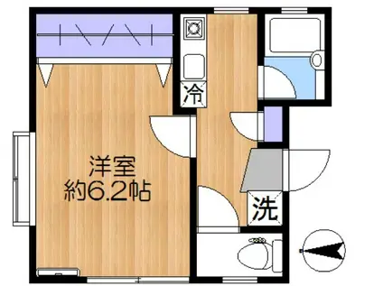 ハウスオリープ(1K/1階)の間取り写真