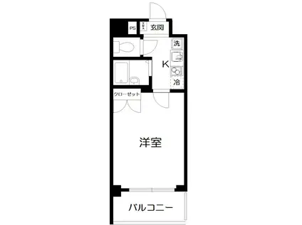 ファストコート亀戸(1K/3階)の間取り写真