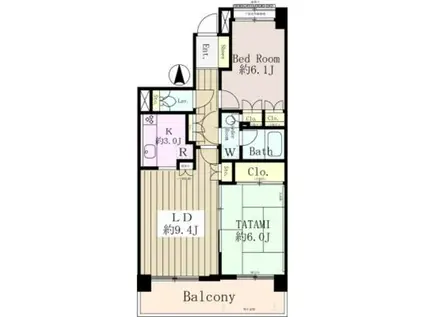 板橋パーク・ホームズ(2LDK/12階)の間取り写真