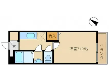 グランエクセルII番館(1K/2階)の間取り写真