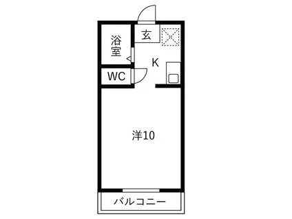 リエス鵜の森(1K/2階)の間取り写真