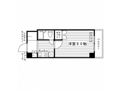 クレール花小金井(1K/2階)の間取り写真
