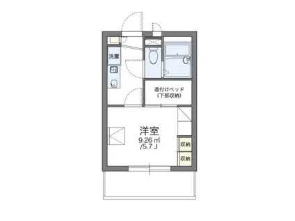 レオパレスSENSUI(1K/1階)の間取り写真