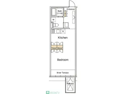 I LIVE FOREST(ワンルーム/6階)の間取り写真