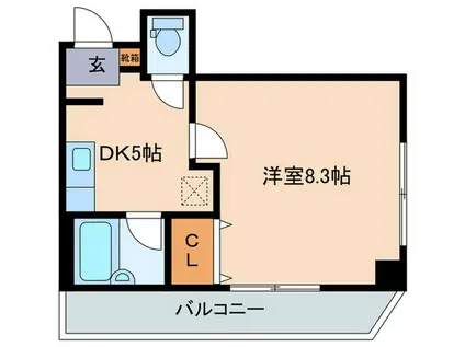 モア草津(1DK/4階)の間取り写真