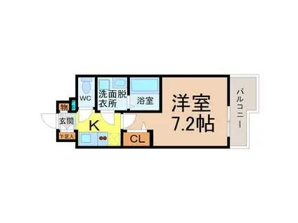 プレサンス丸の内レジデンスII(1K/14階)の間取り写真