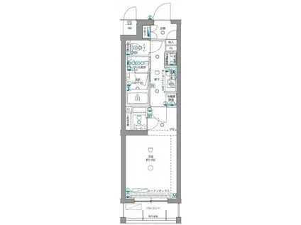 パティーナ下丸子(1K/3階)の間取り写真