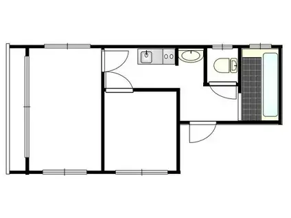 オーケービル(2K/4階)の間取り写真