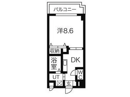 グランドール萩山(1DK/2階)の間取り写真