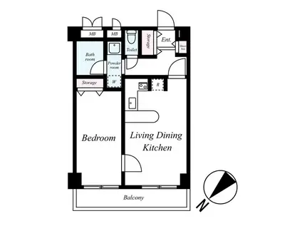 ウィンベルデュエット上板橋第3(1DK/3階)の間取り写真