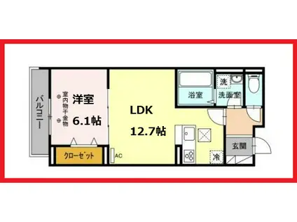 プレシャスII(1LDK/3階)の間取り写真
