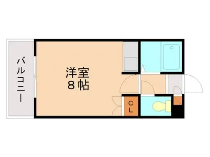 ロマネスク香椎(ワンルーム/4階)の間取り写真