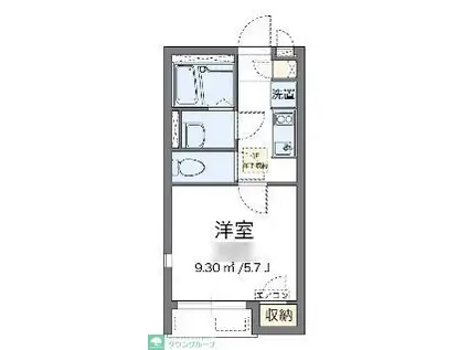 レオネクストみゆき(1K/2階)の間取り写真