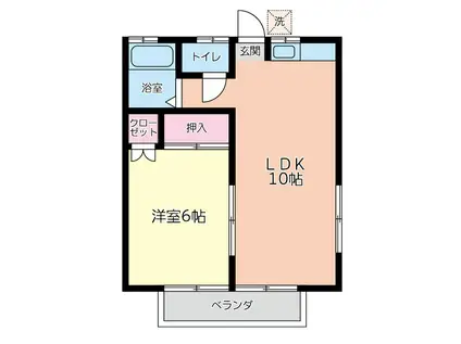 ハイツウィンベル(1LDK/1階)の間取り写真