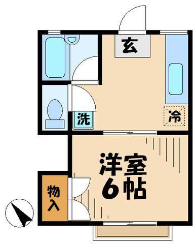 シティハイムNAKADA(1K/1階)の間取り写真