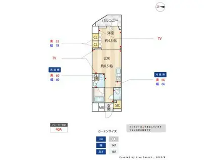 デュオステージ下北沢(1LDK/4階)の間取り写真