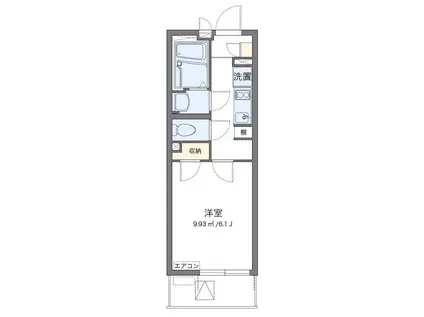 クレイノ西与野(1K/3階)の間取り写真