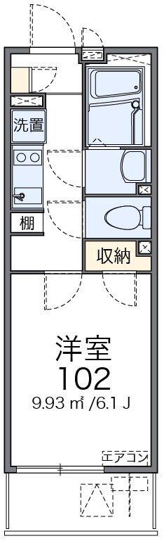 レオネクストルナ大宮(1K/4階)の間取り写真