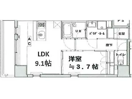 オールメゾン西荻窪(1LDK/3階)の間取り写真