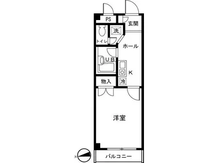ジュネスシオン(1K/2階)の間取り写真
