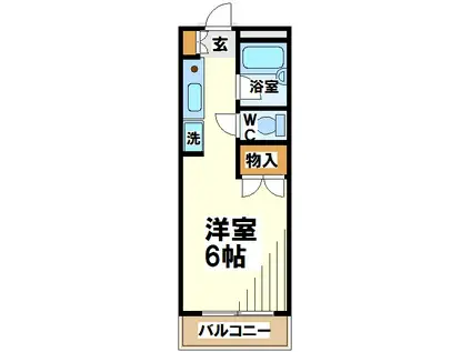 クリサンテーモ(1K/2階)の間取り写真