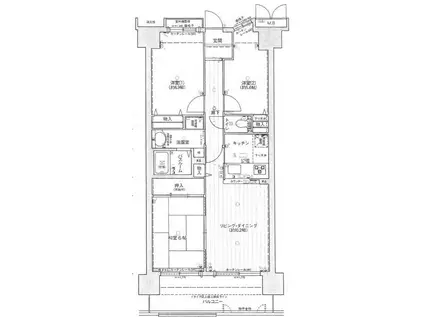 グレーシィ須磨アルテピアⅢ番街2期棟(3LDK/9階)の間取り写真