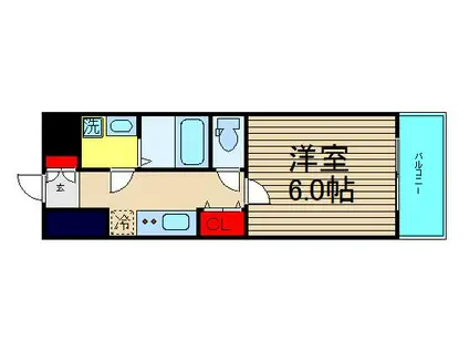 ウーロ難波南(1K/8階)の間取り写真