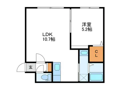 ETOILE N34 エトワールN34(1LDK/4階)の間取り写真