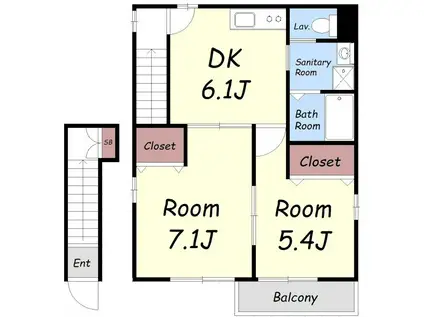 フェリーチェIII(2DK/3階)の間取り写真