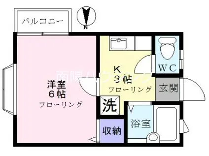 サミーハイツ(1K/2階)の間取り写真