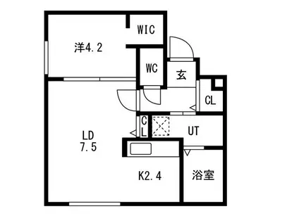 JB千歳II(1LDK/5階)の間取り写真