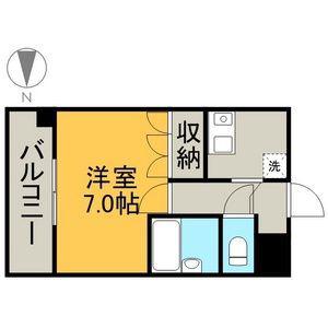 ビハ-ラ白壁(1K/2階)の間取り写真