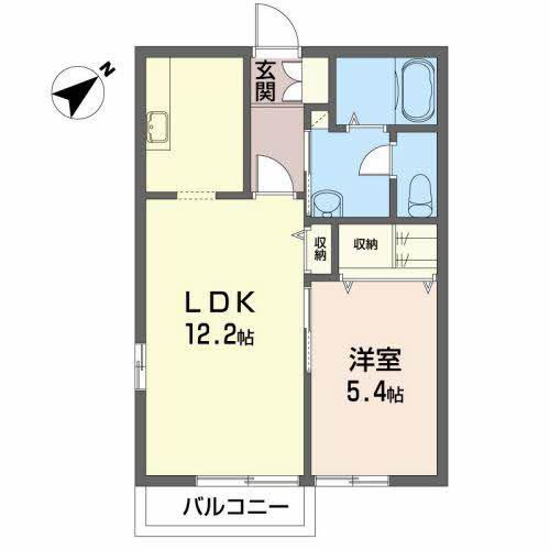 サン・マリノ(1LDK/2階)の間取り写真