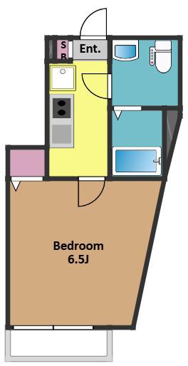 AS RESIDENCE 相模原(1K/1階)の間取り写真