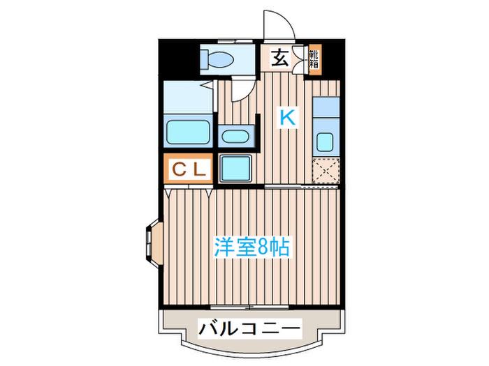荒巻スカイマンション(1K/2階)の間取り写真