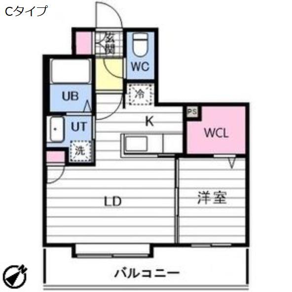 アルファスクエア宮の森3条(1LDK/4階)の間取り写真