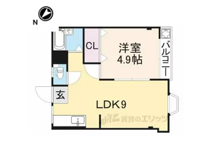 ペントハウス11(1LDK/4階)の間取り写真